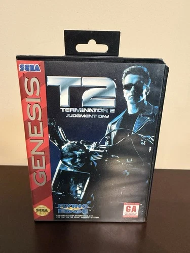 T2: Judgment Day Sega Genesis 1993 Box & Cartridge Only Terminator 2 Tested VTG