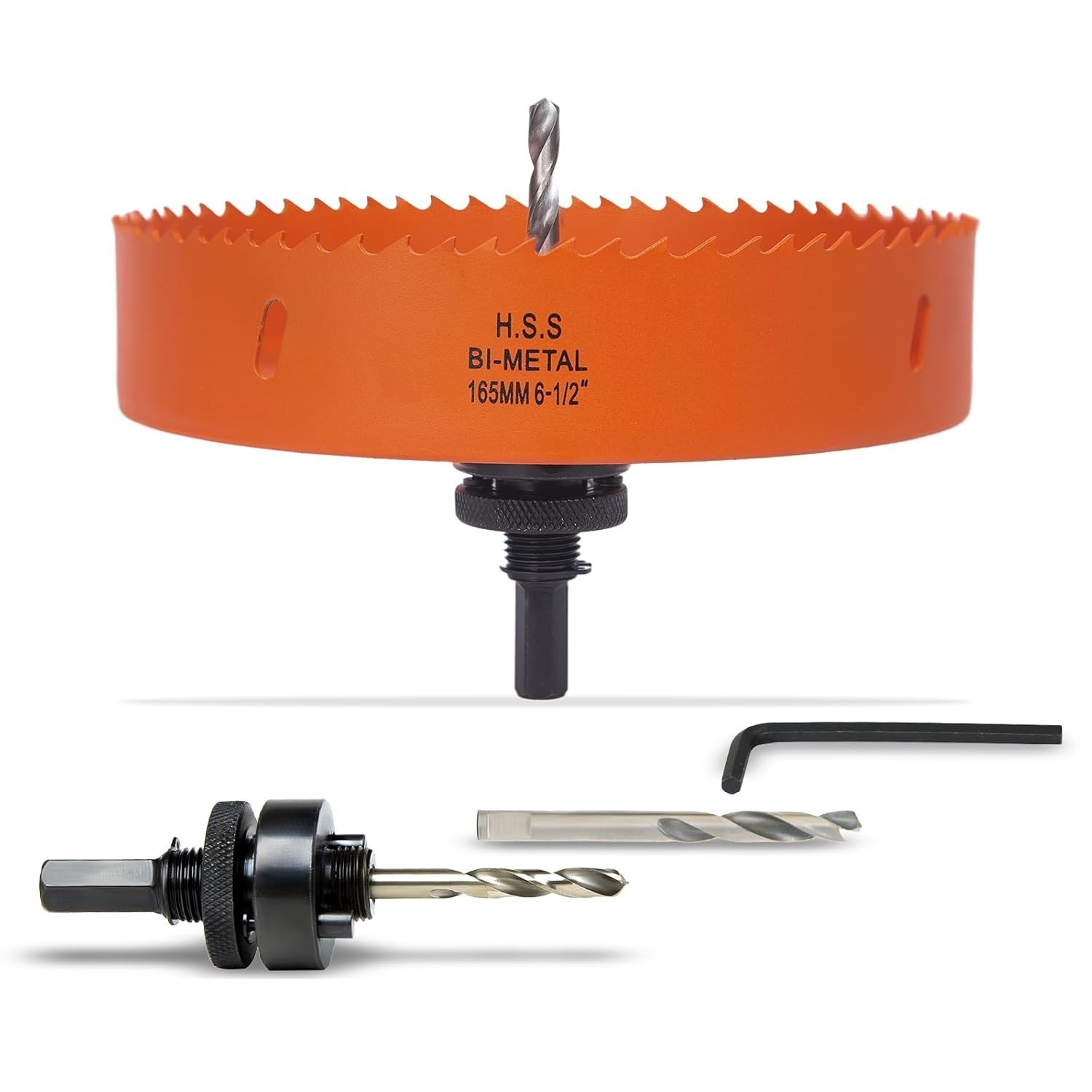 Compact 6.5 Inch Bi-Metal Hole Cutter for Versatile Wood and Metal Applications