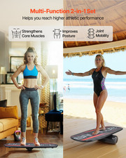 3 Level Adjustable Balance Board w/ Roller Magnetic Stopper Surf Trainer