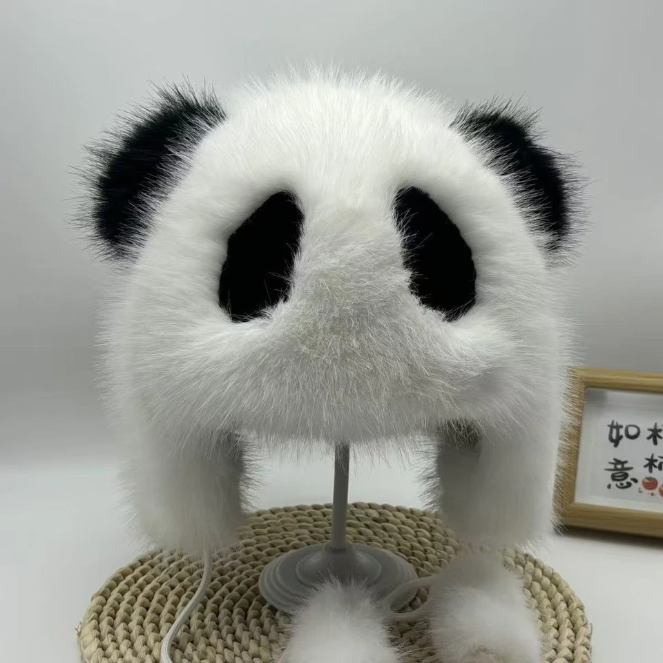 Winter Panda Cartoon New Cute Plush Warmth hats - Image 3 of 4