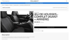 Housses de Sièges Peugeot 3008 II P84 réf. 1617321580