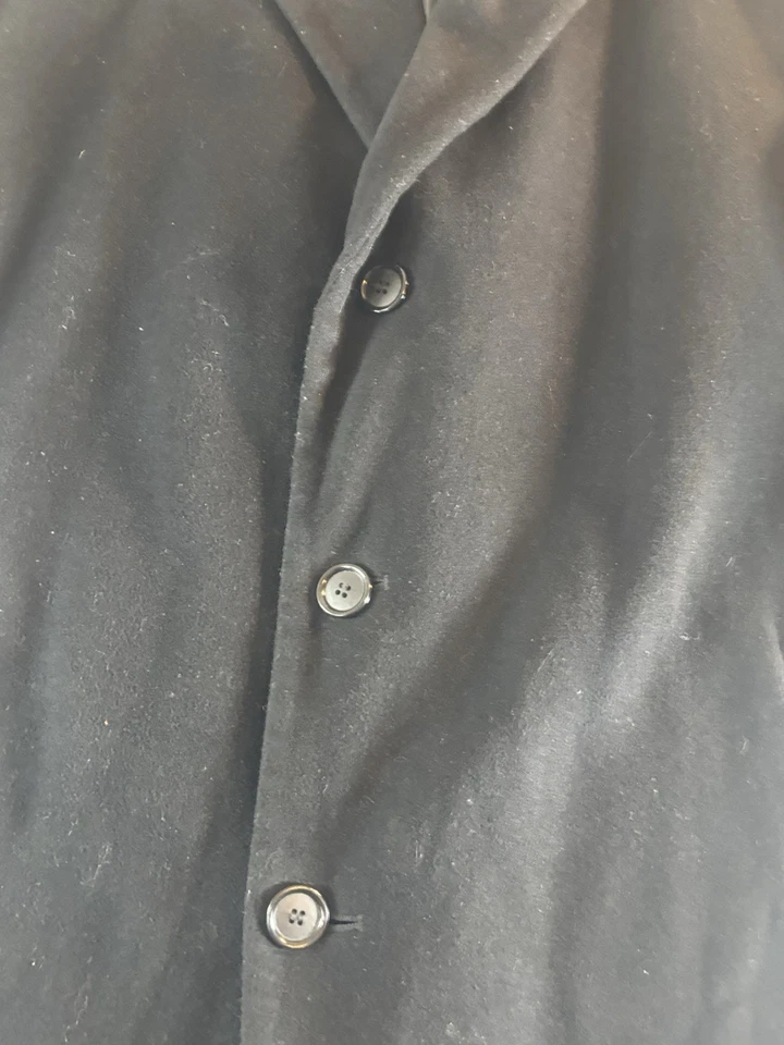 Vintage London Fog Overcoat Wool Black Coat 42R Preppy Professional Classic - Image 3 of 4