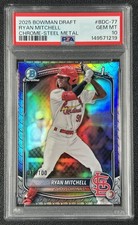 RYAN MITCHELL PSA 10 2025 BOWMAN CHROME DRAFT STEEL METAL REFRACTOR 13/100