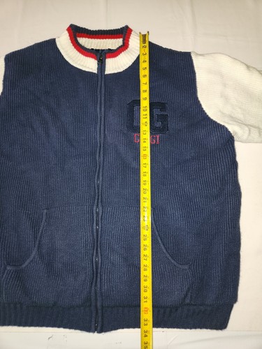 Coogi Varsity Jacket Mens 5XL Blue Red White Knit Long Sleeves Q4 Designs 2013 - Picture 8 of 23