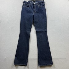 Levis 725 High Rise Bootcut Jeans Womens 31 Blue Dark Wash Stretch Denim 28x31