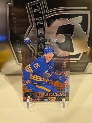 2025-26 UD Credentials Rasmus Dahlin Acetate Ticket Access /99 Buffalo Sabres