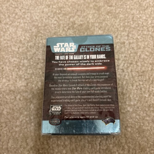 Star Wars Attack of the Clones Trading Card Game TCG Dark Side Starter Deck NEW - Picture 2 of 8