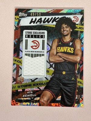 Asa Newell 2025-26 Topps Basketball Store Exclusive Relic Flash Drop # d 49/50
