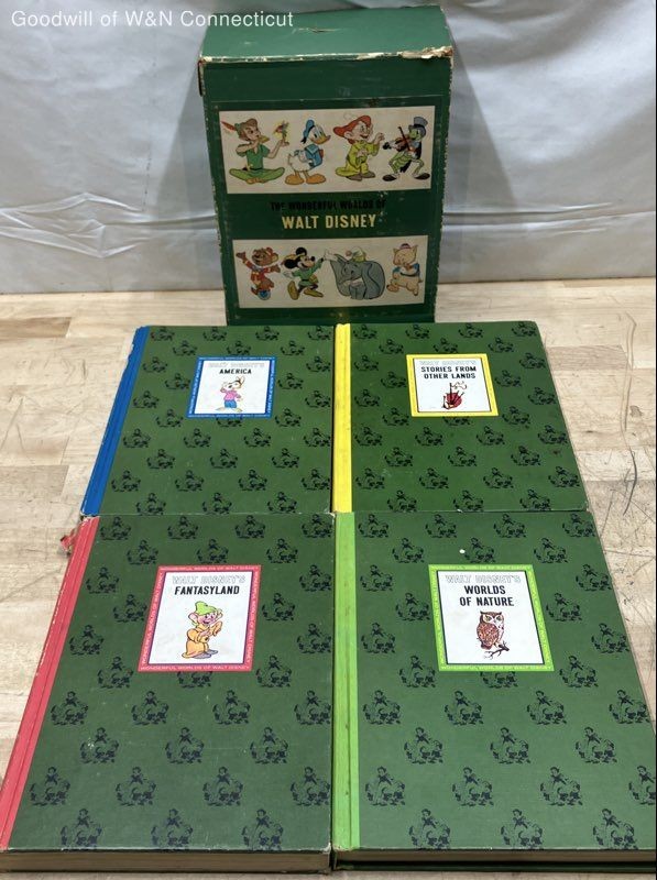 The Wonderful Worlds of Walt Disney Book Set Golden Press 4 Volumes Vintage Box