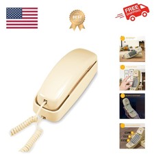 TRIMLINE 210 Beige Corded Phone: Reliable, Wall-Mountable with Speed Dial