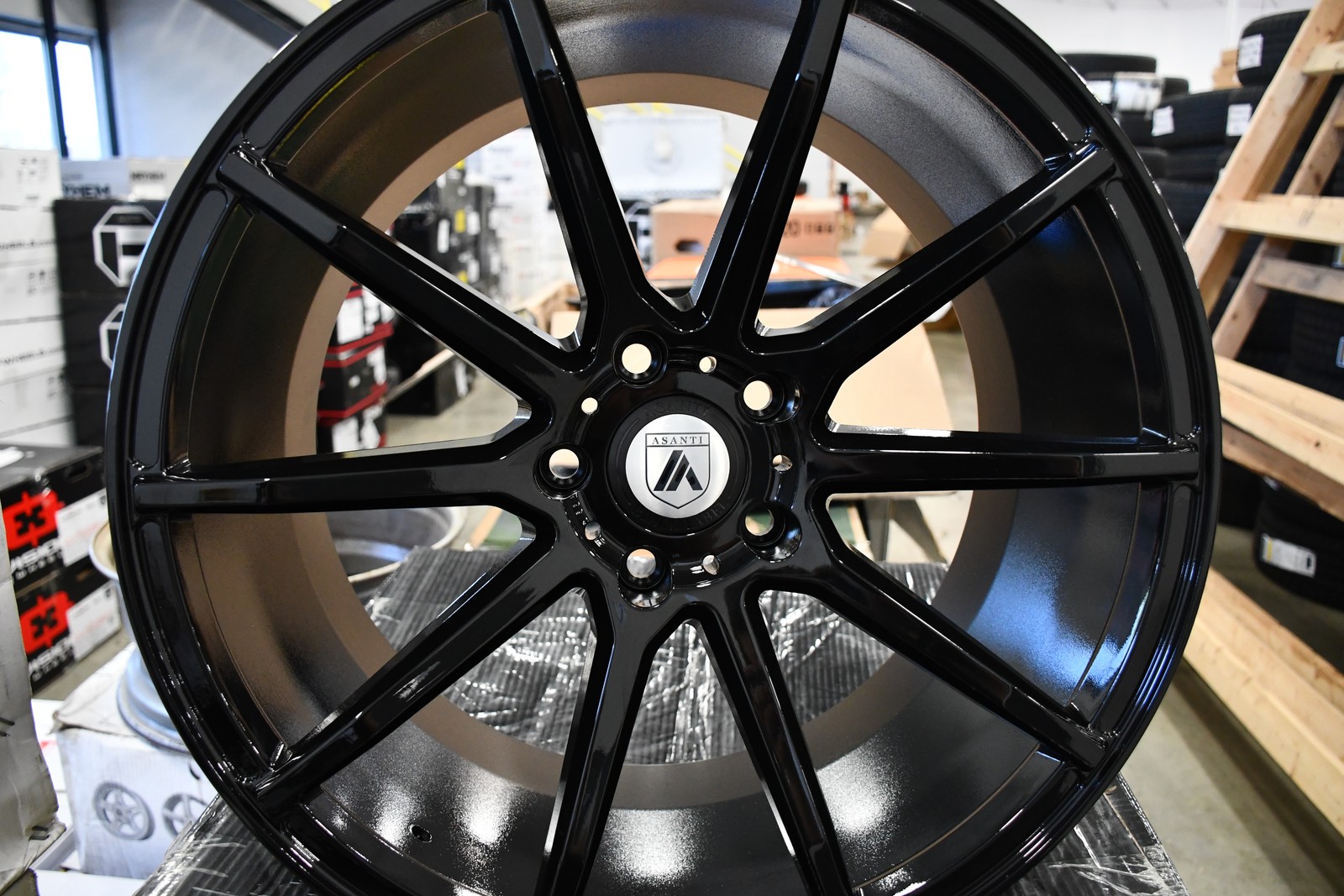 Single 20x10 Asanti Asanti Black Label Gloss Black Wheel 5x120 40mm Rim ...