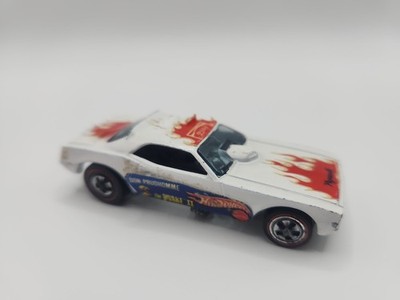   Vintage REDLINE HOT WHEEL: WHITE Plymouth SNAKE II DON PURDHOMME (U.S) Used