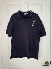 VTG 1994 Looney Tunes Bugs Bunny Golf Polo Men's Size L Navy Blue Athletic Polo
