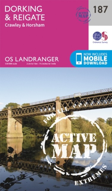 Dorking & Reigate Map | Weatherproof | Crawley & Horsham | Ordnance Survey | OS Landranger Active Map 187 | England | Walks | Cycling | Days Out | Maps | Adventure - Image 3