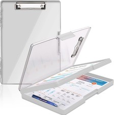 SFLHHDM Clipboard with Storage,Heavy Duty Clip Boards 8.5x11 with 2 Storage Case