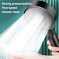 🚿 5 Mode High Pressure Shower Head – Adjustable Pressure Boost Large Spray Mass