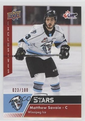 2022-23 Upper Deck CHL Stars Exclusives 23/100 Matthew Savoie #319 1ik9