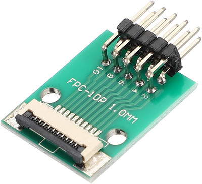 FFC FPC Connector Board 10 Pin 1Mm Socket to 2.54Mm Double Row of Bent Pins Flip