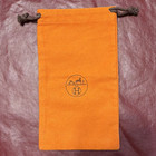Hermès Orange Fabric Drawstring Travel Jewelry Pouch Bag — photo 1