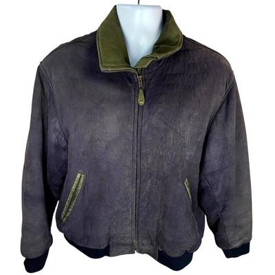 LL Bean Vintage Leather Suede Jacket – Size Large 23x25 | eBay