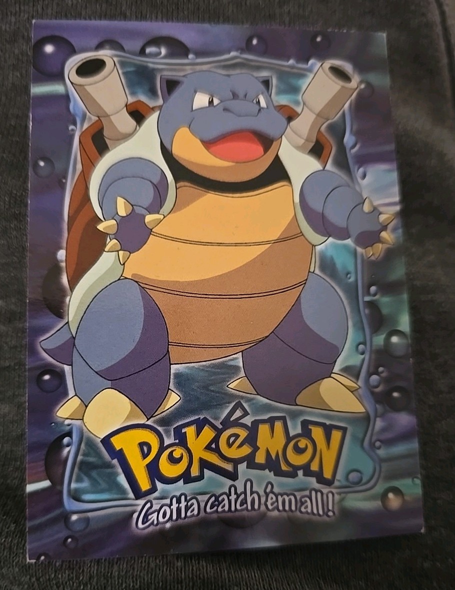1999 Blastoise Topps Pokemon Movie Edition Black Logo E9 of 12 Non Holo NM/MT