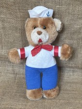 Vintage Dan Brechner Sailor Teddy Bear Plush Stuffed Animal Nautical Coastal Fun