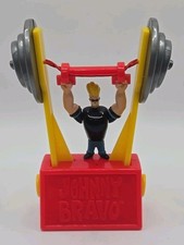 Vintage Cartoon Network Johnny Bravo Weightlifting Swinging Toy Working