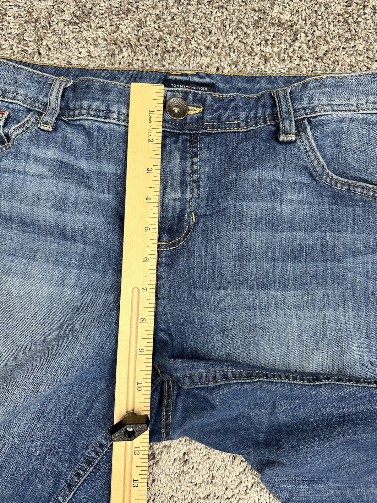 Tommy Hilfiger Womens Denim Bermuda Shorts Size 16 Blue Mid Rise Resort Vacation thumbnail 4