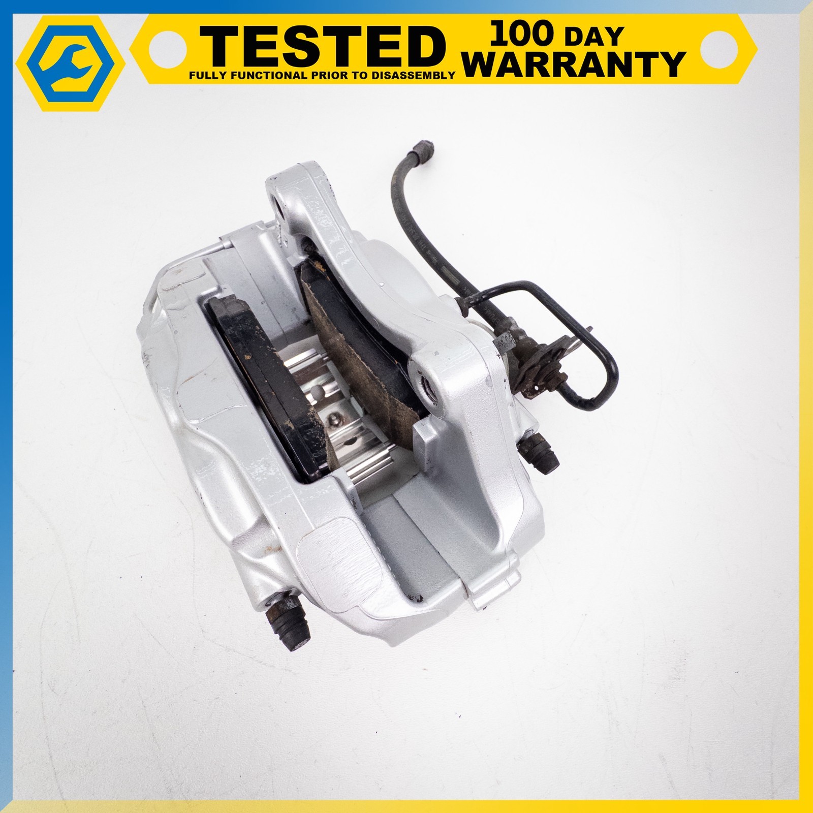 14-19 MASERATI QUATTROPORTE GHIBLI REAR LEFT SIDE BRAKE CALIPER SILVER OEM