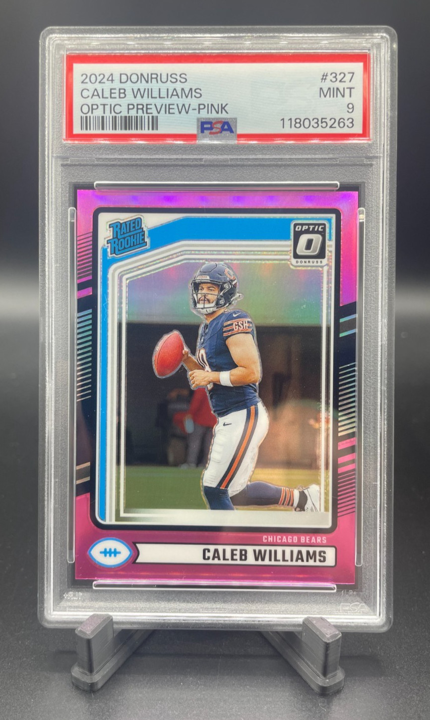 2024 Panini Donruss - Caleb Williams #327 (RC) Rookie Optic Preview Pink PSA 9💎