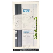 Blink Video Doorbell Wi-Fi Wired or Wire-Free Battery Black B08SG2MS3V New OB