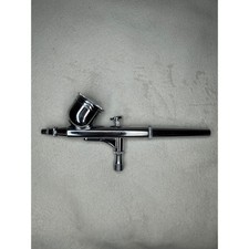 Unbranded Gravity Feed Dual Action Airbrush Spray Gun   Chrome   Untested