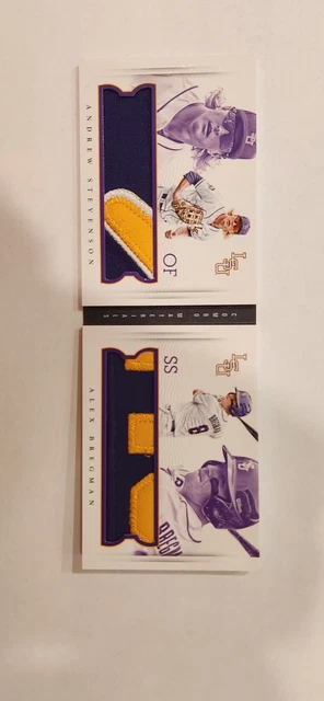 2015 National Treasures #15 Alex Bregman Andrew Stevenson Trikot Patches /5 LSU