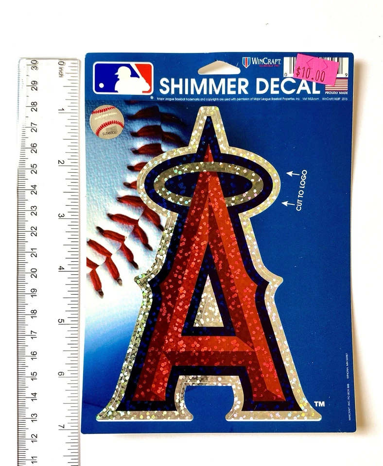 Los Angeles Angels Officially MLB Licensed 5 X 7 MLB Shimmer Decal By WinCraft - Image 2 of 3
