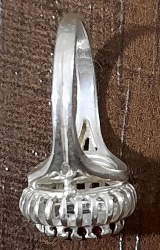 Vintage 925 Sterlingsilber dunkler kirschroter Granat Größe 6 Ring von Miro ~ ovaler Stein - Bild 7 von 8