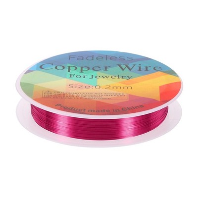 Jewelry Wire 82ft 32 Gauge Brass Craft Jewelry Wrapping Wire Rose Red