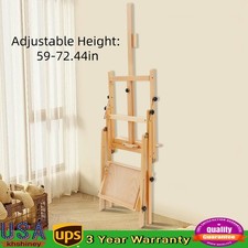 H-Frame Easel Foldable Holds Canvas Art up to 36" Artists Easel w/ Storage Tray