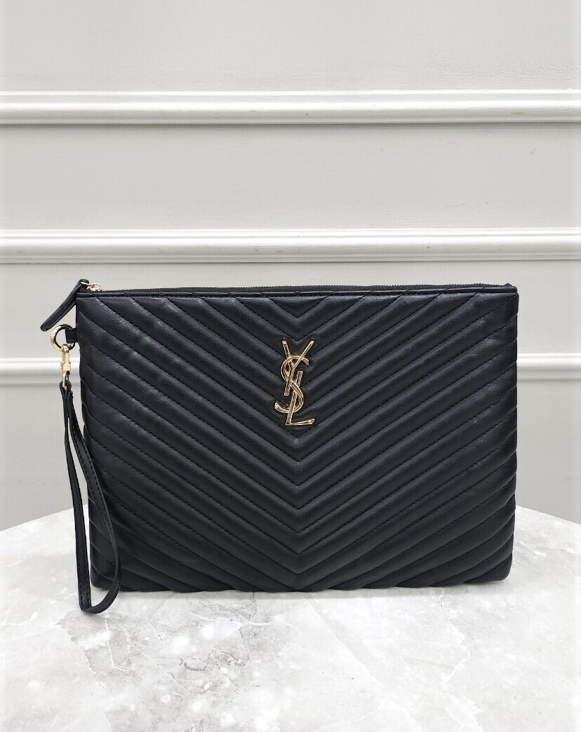 Pochette Saint Laurent con cinturino trapuntato grande 70797872