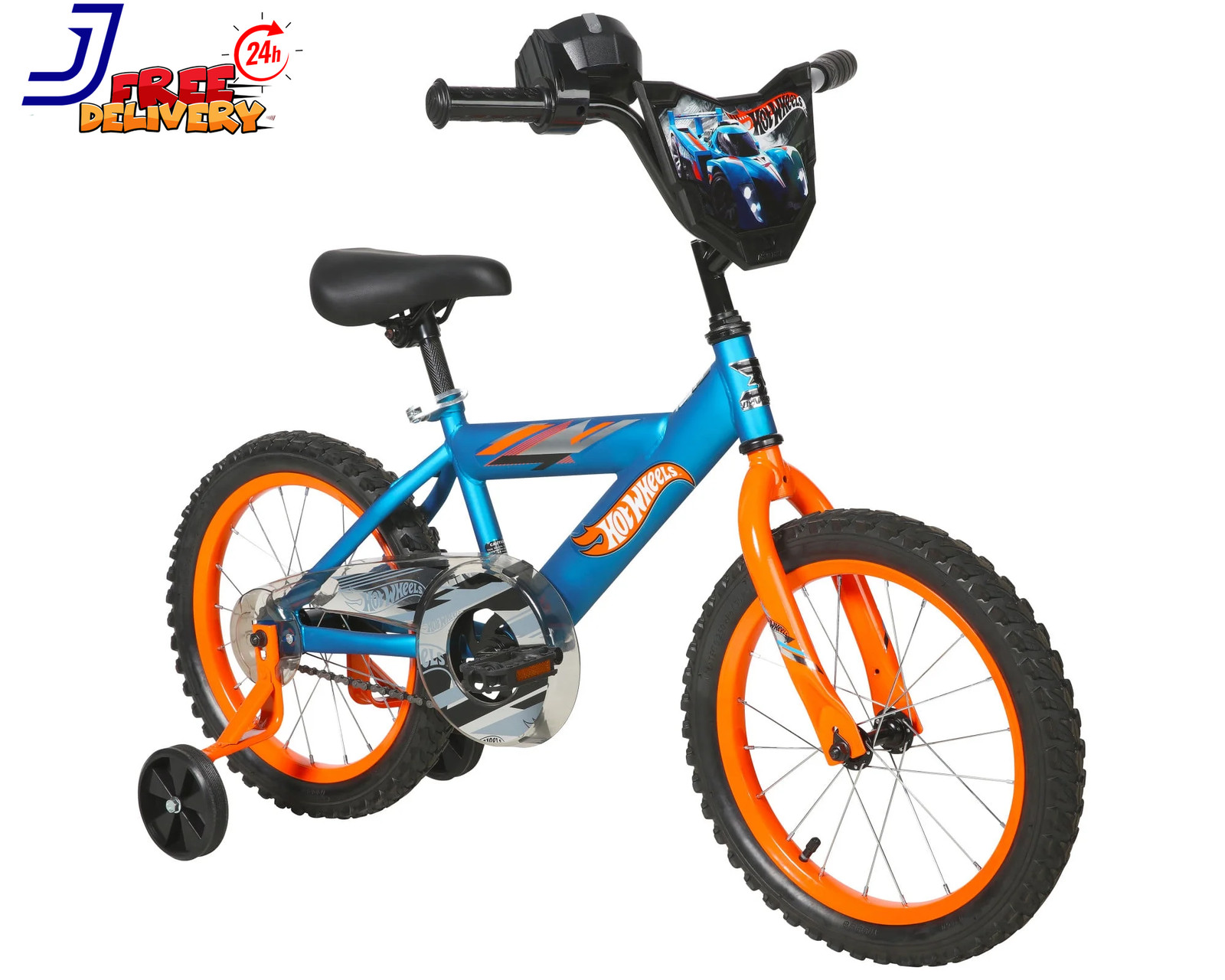 BMX Hot Wheels Kids Bike 16" w/Removable Training Wheels Ages 5-9 Boys Bicycle