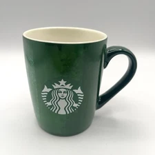 Starbucks Mermaid Coffee Mug  2021 Holiday Red Green Purple Brush Strokes 10 Oz.