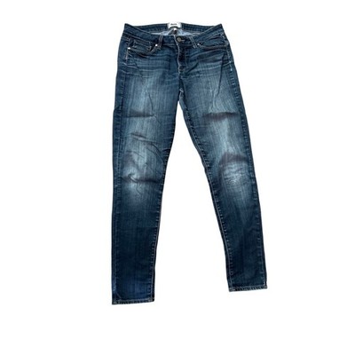 Paige Denim Womens Skinny Jeans Dark Wash Blue Mid Rise Size 31 Stretch Casual