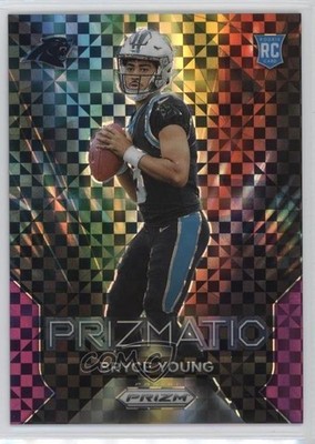 2023 Panini Prizm Prizmatic Purple Power 6/49 Bryce Young #4 Rookie RC v9t