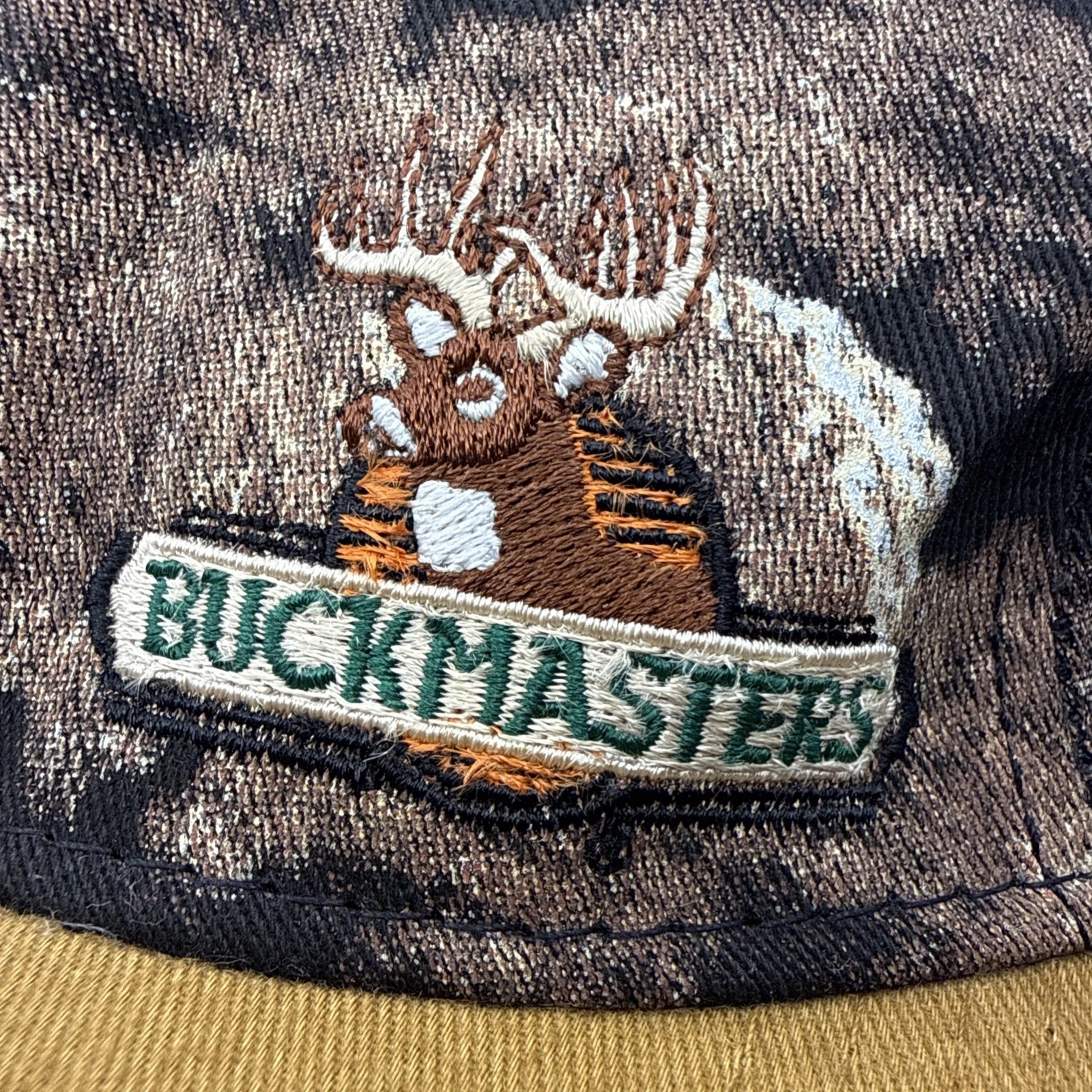 Vintage Buckmasters Embroidered Logo AOP Wraparound Print Hat Adjustable Cap