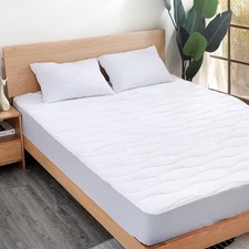 Waterproof Mattress Pad 100 Cotton Soft Breathable Quilted Protector Mattress US