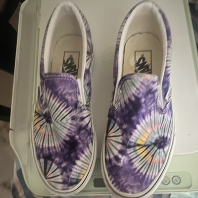 VANS Unisex Adults Purple/White Tie-Dye Canvas Slip-On Low Top Sneakers