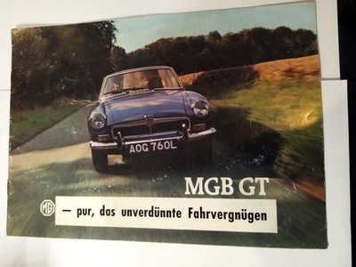 MG - Auto  Prospekt  ( 16 seitiges heft)  MGB GT - Anfang 70 er Jahre