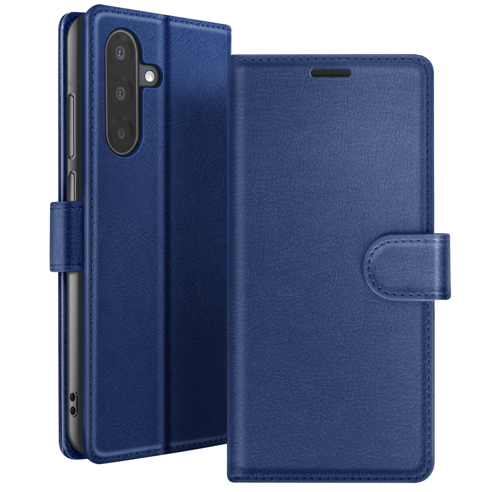 Etui portefeuille pour A17 en bleu nuit chic avec finition soignée et clapet support