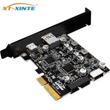 19P/20P USB Front Card Adapter PCIe3.0 USB3.2 Type-C 3.2 PCI-E Expansion 10Gbps