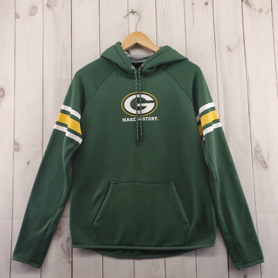 Greenbay Packers Sweatshirt Hoodie Mens Small Loose NFL Thumbholes Under  Armour