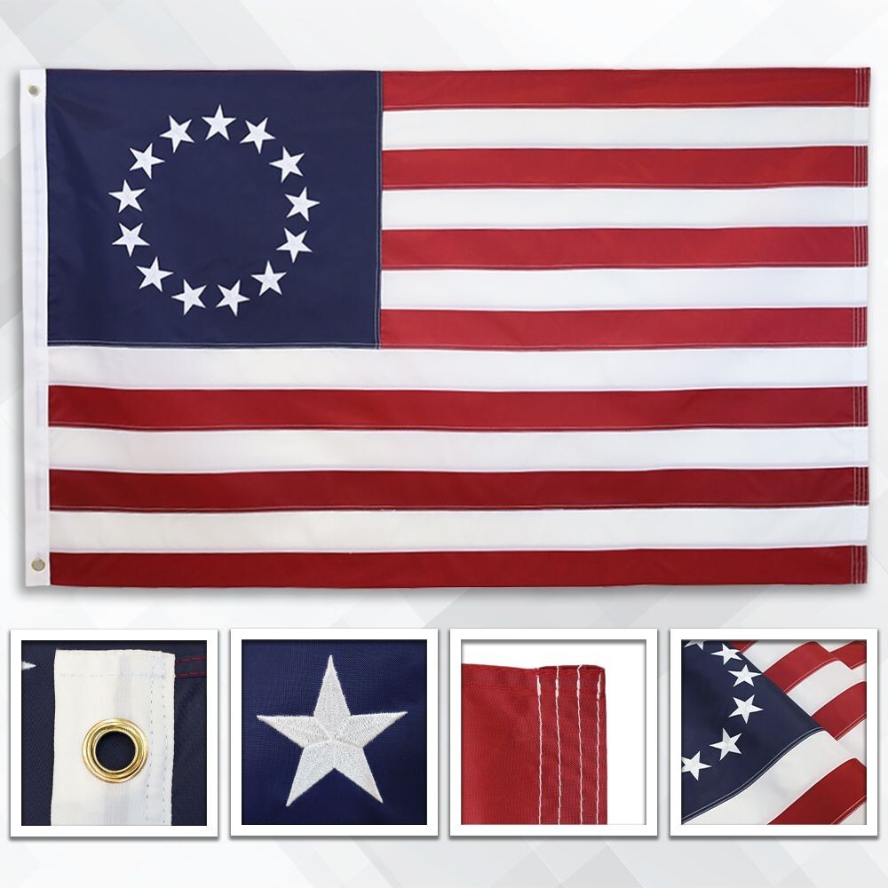 L&aacute;mina Fotogr&aacute;fica &laquo;Bandera De Betsy Ross Vintage 1776 4 De Julio D&iacute;a De La Independencia&raquo; De